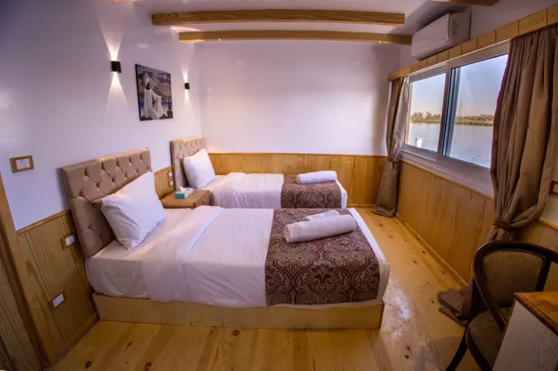 Dahabiya Cabin Twin Bed | Egypt For Travel